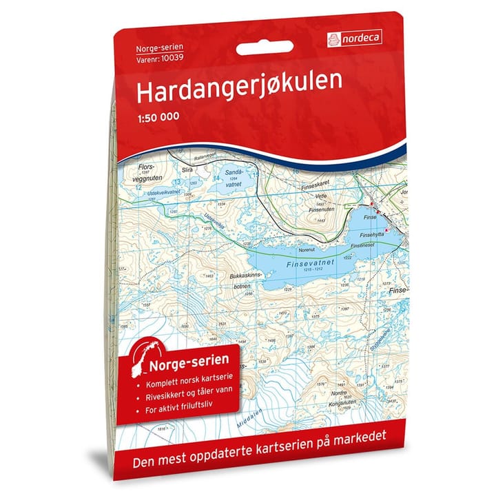Nordeca Hardangerjøkulen Norge-Serien 1:50 000 Turkart Ugland IT