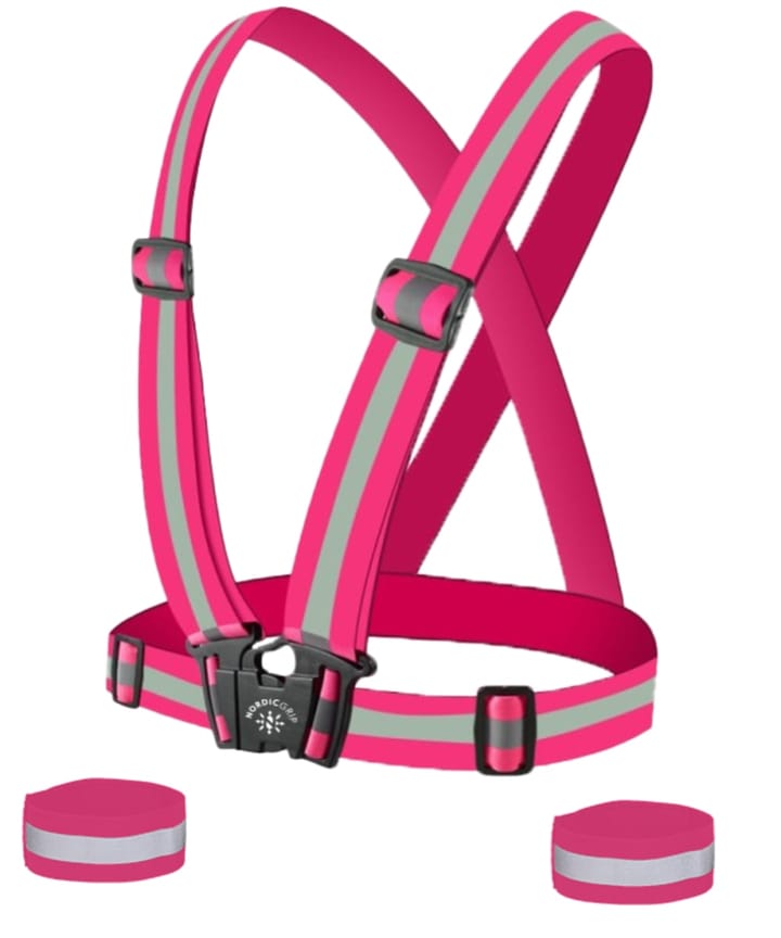 Nordic Grip Reflekssele M/2stk.Arm/Leg Bånd Pink Nordic Grip