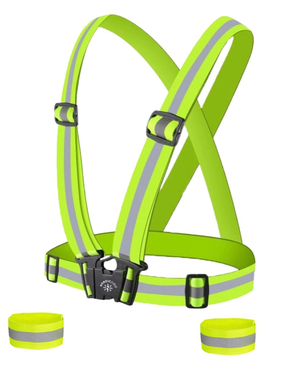 Nordic Grip Kids' Reflective Cross Belt Incl. 2 Band Yellow