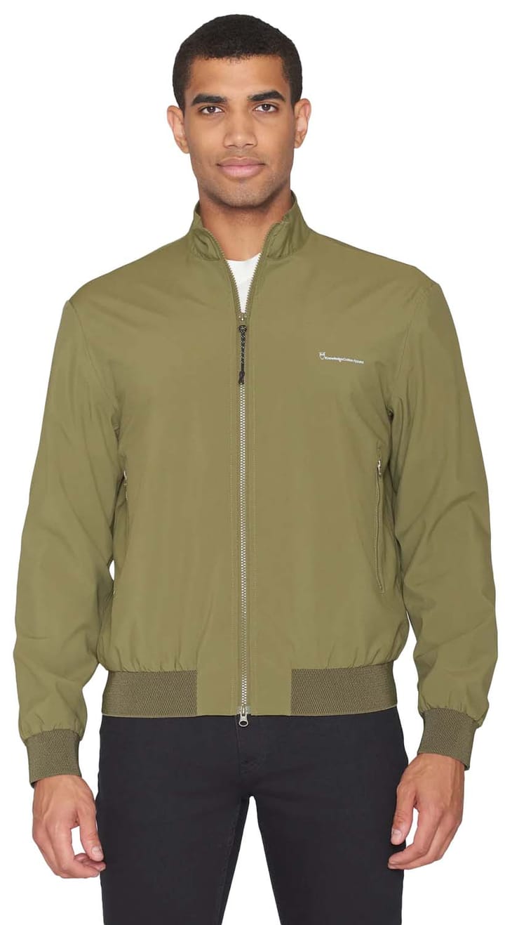 Knowledge Cotton Apparel Men's Nordenvind Light Shell Bomber Jacket Burned Olive Knowledge Cotton Apparel