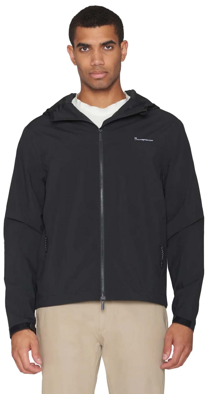 Knowledge Cotton Apparel Men's Nordenvind Light Shell Jacket Black Jet Knowledge Cotton Apparel