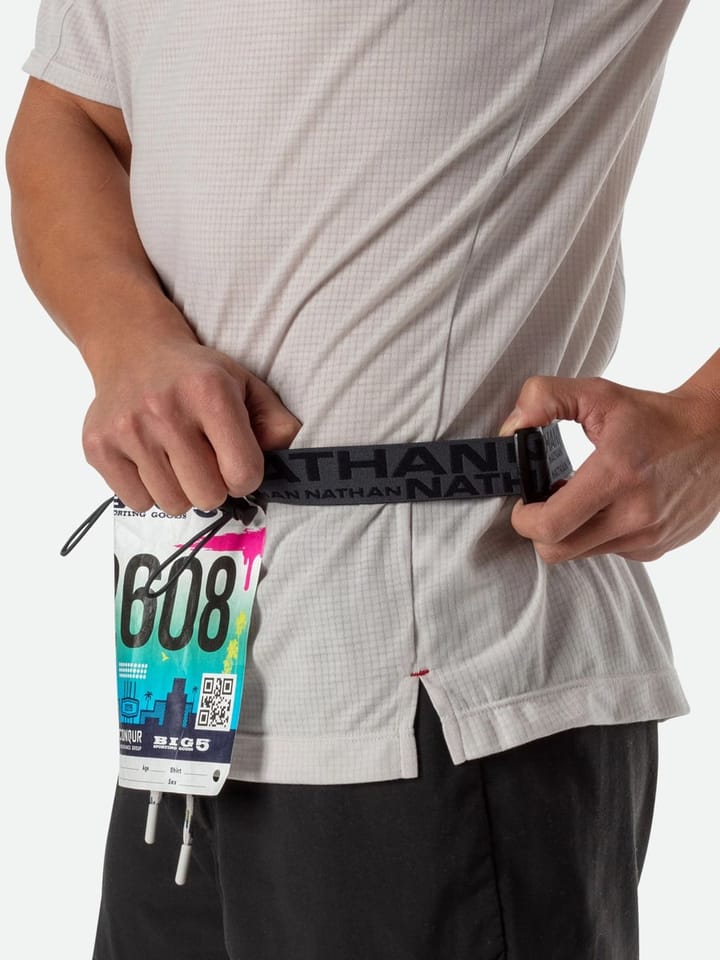 Nathan Race Number Nutrition Waistbelt Chrcoal / Black Nathan