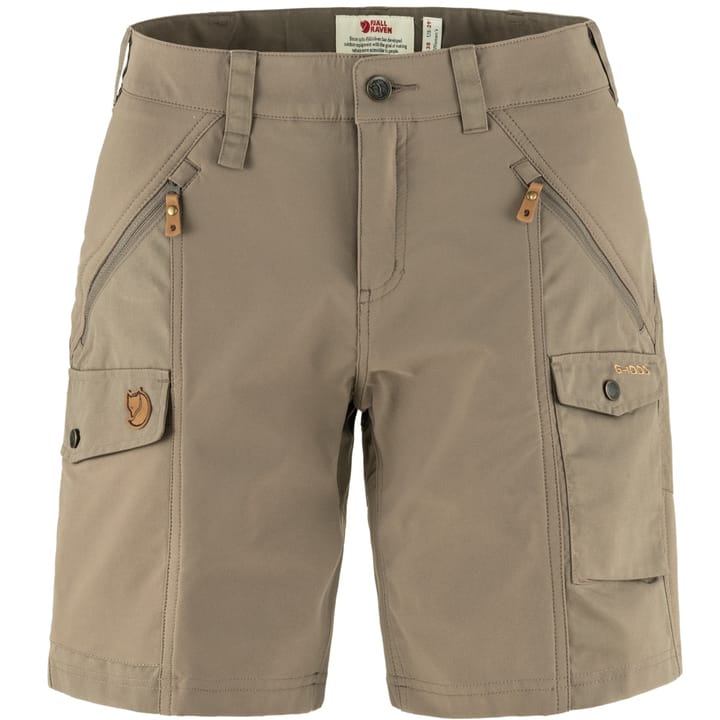 Fjällräven Women's Nikka Shorts Curved Suede Brown Fjällräven