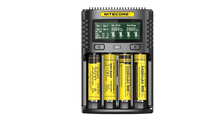 Nitecore UM4 Batterilader Black Nitecore