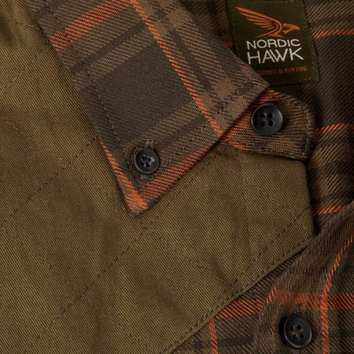 Nordic Hawk Johannishus LS Flannel Shirt Men Raven Nordic Hawk Nordic Hawk Johannishus LS Flannel Shirt Men Raven Nordic Hawk