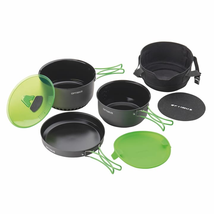 Optimus Terra Camp 4 Pot Set, Stekepanne+2,3L+3,2 L Optimus