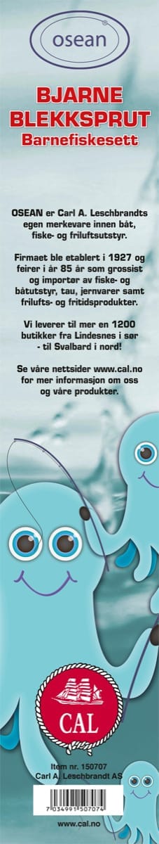 Osean fiskesett Bjarne Blekksprut  Osean