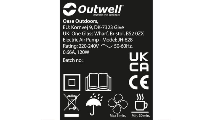 Outwell Superior Double with Built-In Pump Navy Night/Grey Outwell