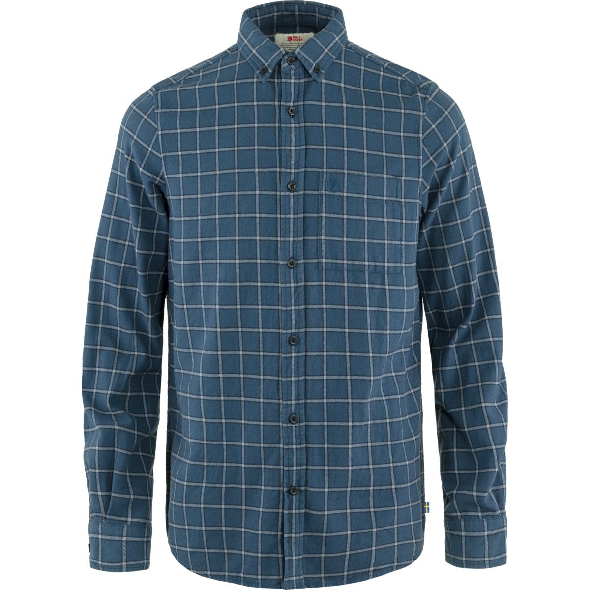 Fjällräven Övik Flannel Shirt M Indigo Blue-Flint Grey