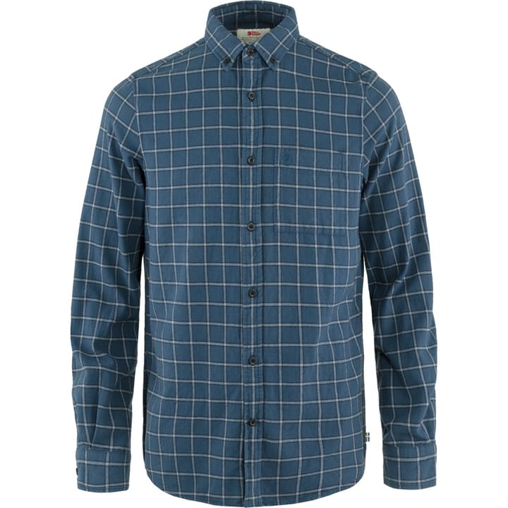 Fjällräven Övik Flannel Shirt M Indigo Blue-Flint Grey Fjällräven