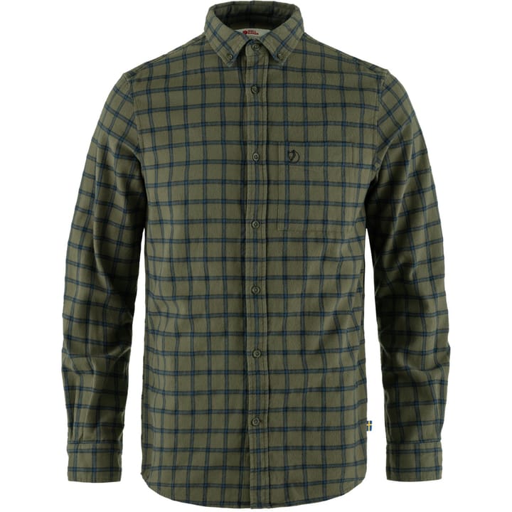 Fjällräven Men's Övik Flannel Shirt Laurel Green-Indigo Blue Fjällräven