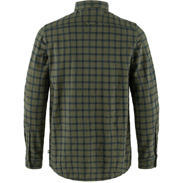 Fjällräven Men's Övik Flannel Shirt Laurel Green-Indigo Blue Fjällräven