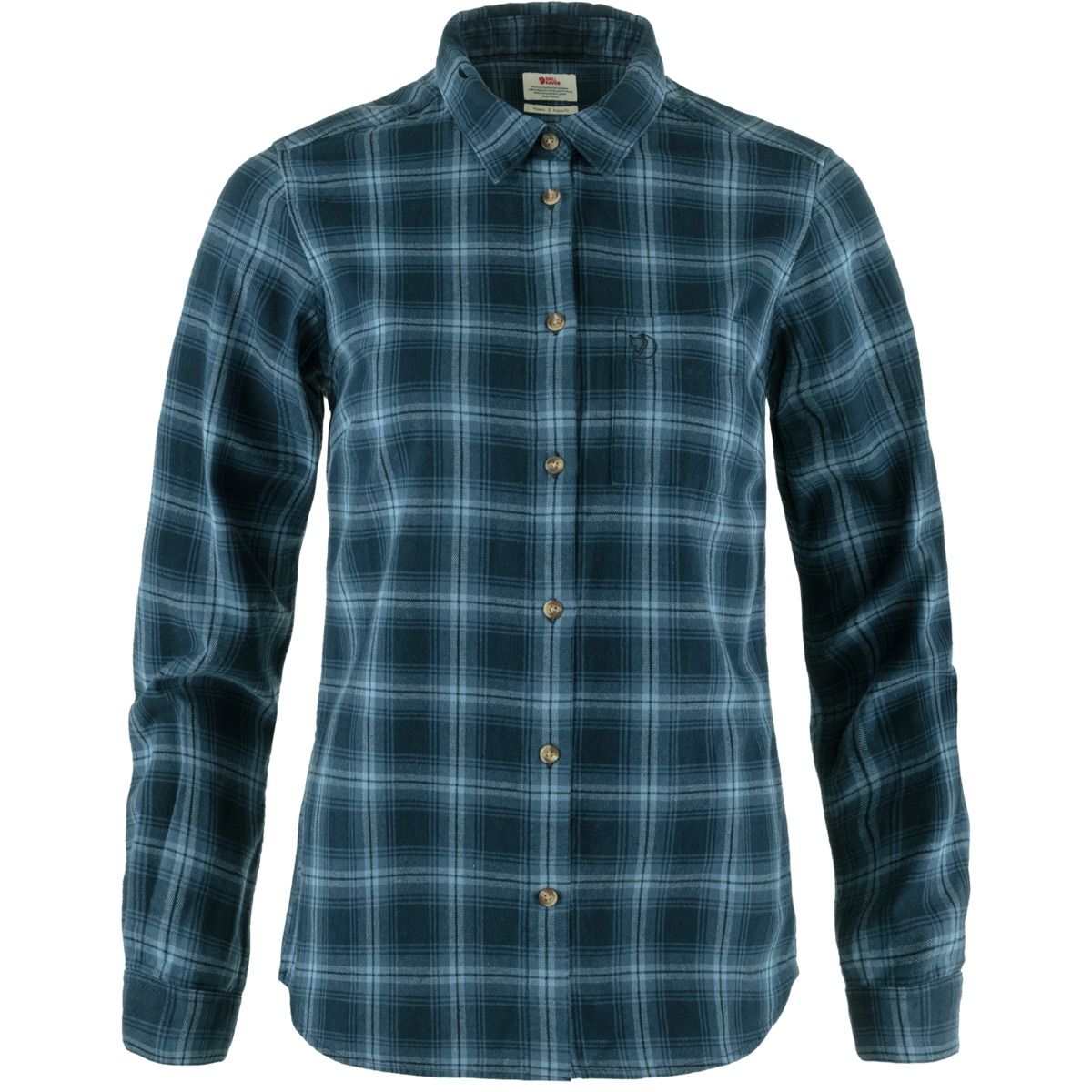 Fjällräven Women's Övik Flannel Shirt Dark Navy-Indigo Blue