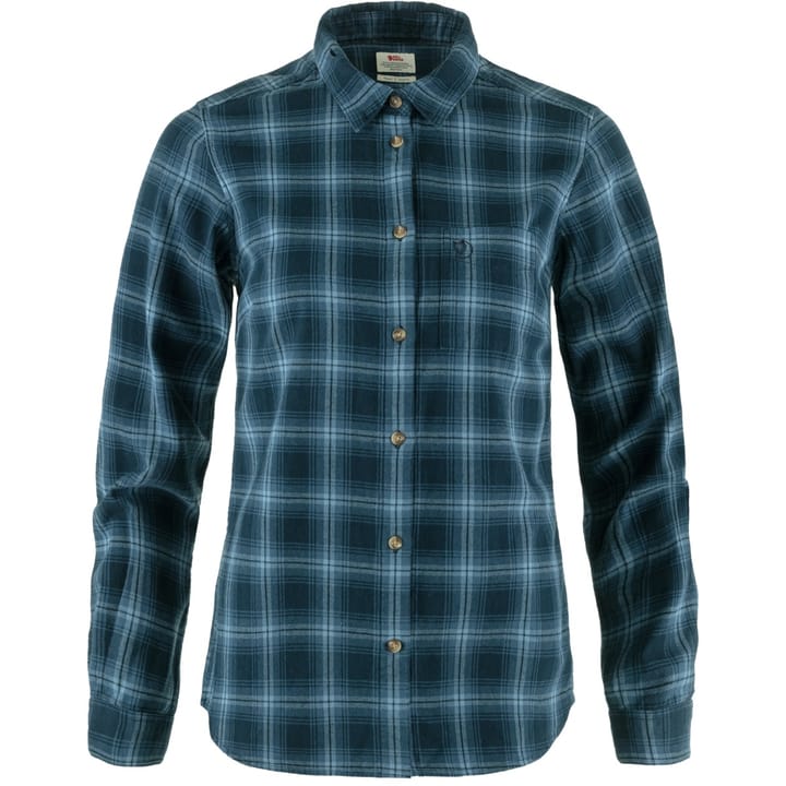 Fjällräven Women's Övik Flannel Shirt Dark Navy-Indigo Blue Fjällräven