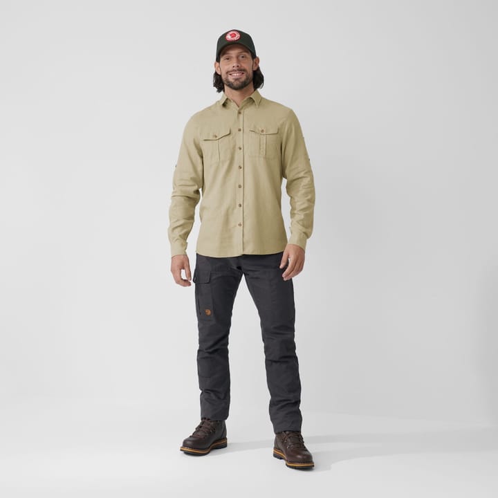 Fjällräven Men's Övik Travel Long Sleeved Shirt Dark Navy/Patina Green Fjällräven