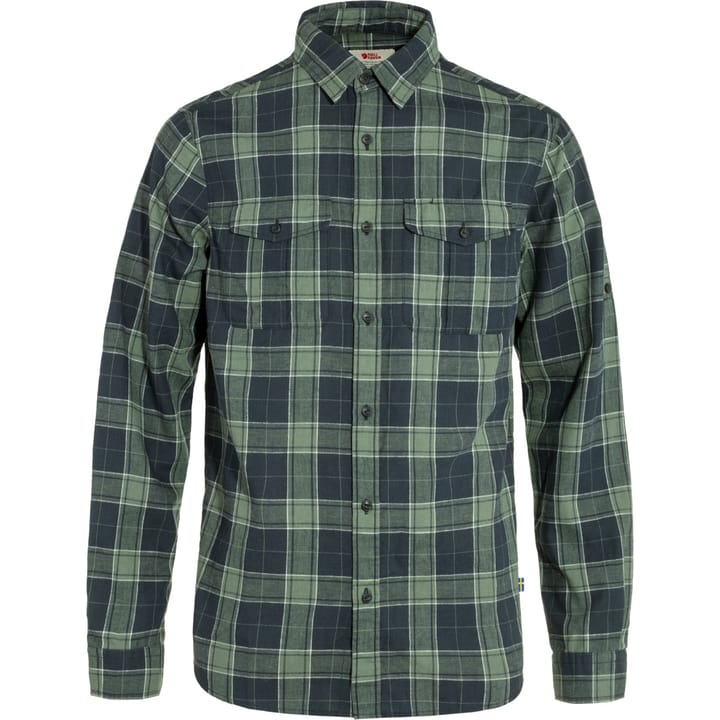 Fjällräven Men's Övik Travel Long Sleeved Shirt Dark Navy/Patina Green Fjällräven