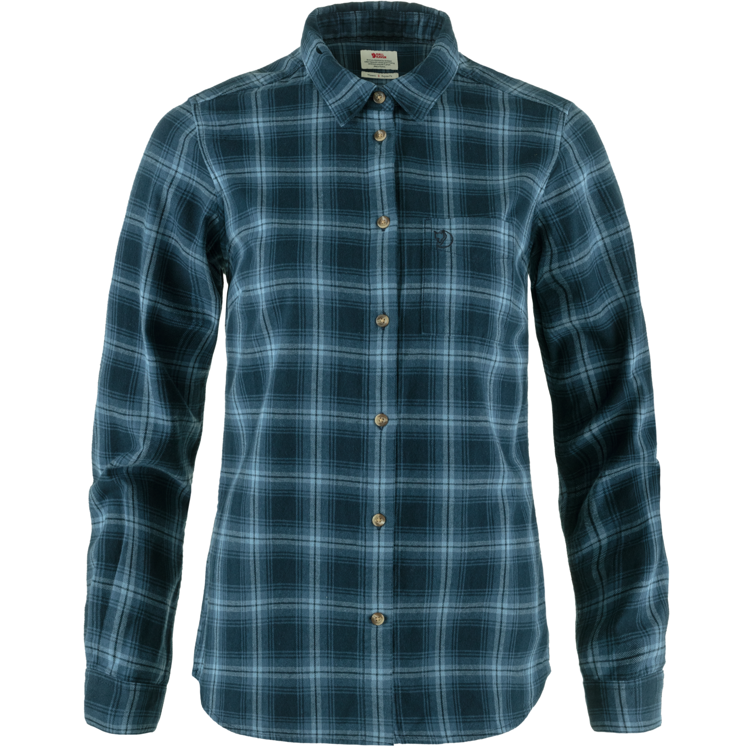 Fjällräven Women’s Övik Flannel Shirt Dark Navy-Indigo Blue