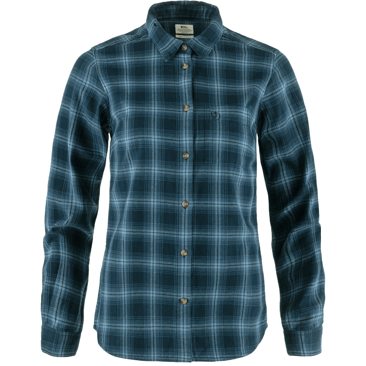 Fjällräven Women's Övik Flannel Shirt Dark Navy-Indigo Blue