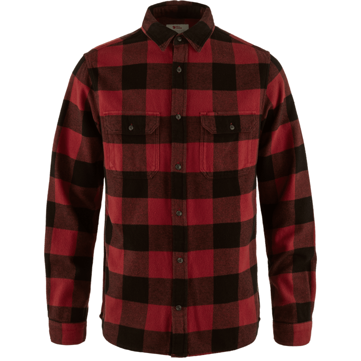 Fjällräven Men's Övik Heavy Flannel Shirt Red-Black Fjällräven