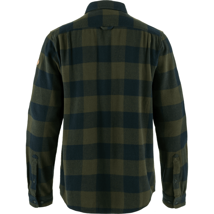 Fjällräven Men's Övik Heavy Flannel Shirt Deep Forest-Dark Navy Fjällräven