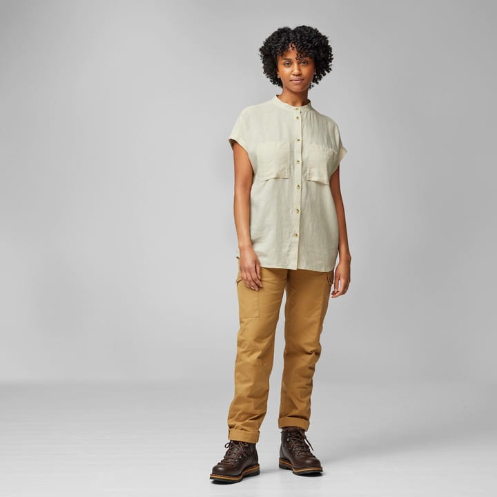 Fjällräven Women's Övik Hemp Shirt Short Sleeve Chalk White Fjällräven