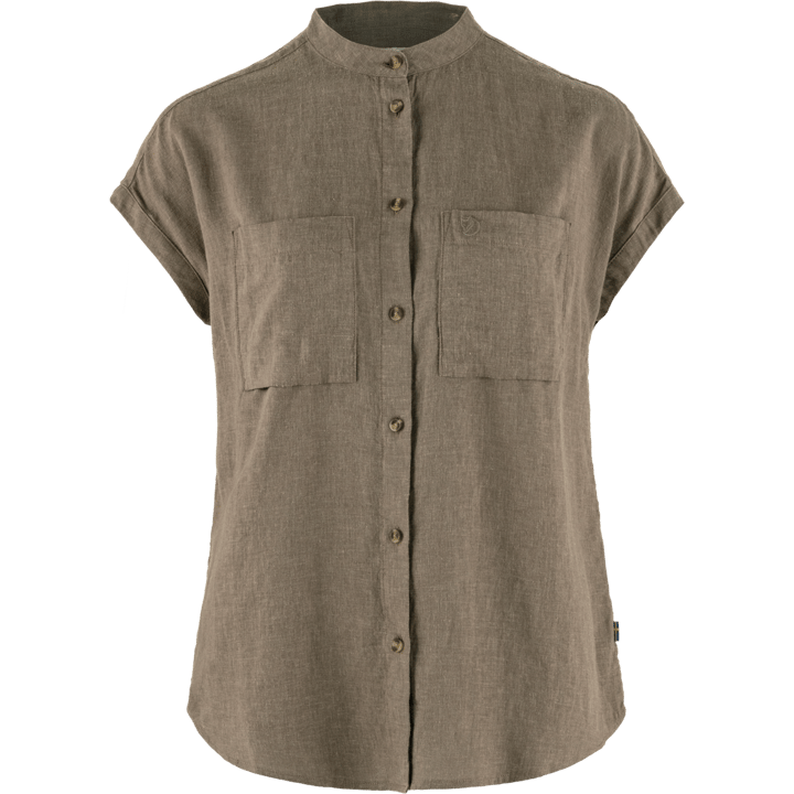 Fjällräven Women's Övik Hemp Shirt Short Sleeve Suede Brown Fjällräven