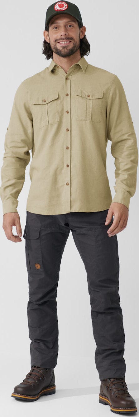 Fjällräven Men's Övik Travel Long Sleeved Shirt Dark Navy Fjällräven