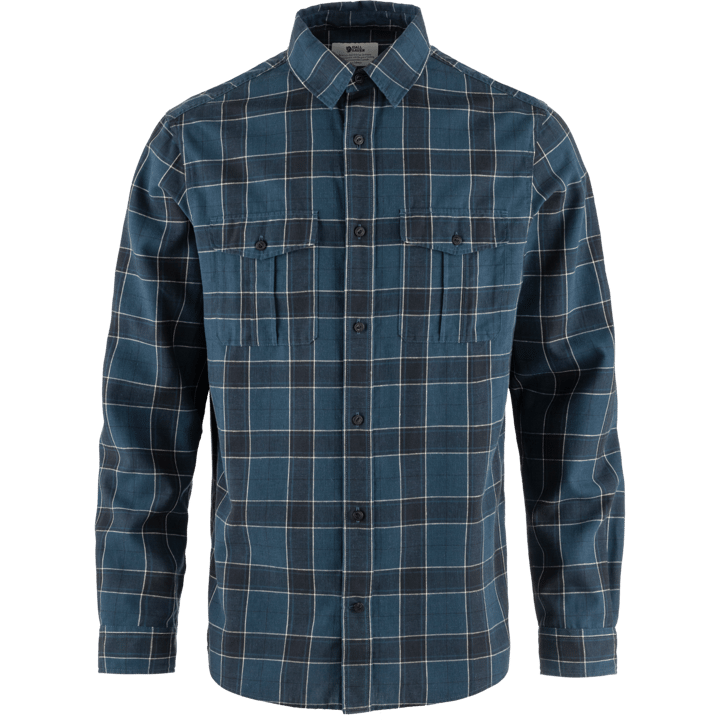 Fjällräven Men's Övik Travel Long Sleeved Shirt Indigo Blue-Dark Navy Fjällräven