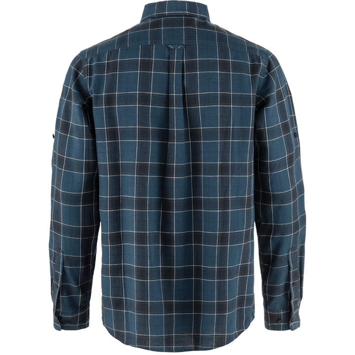 Men's Övik Travel Long Sleeved Shirt Indigo Blue-Dark Navy Fjällräven