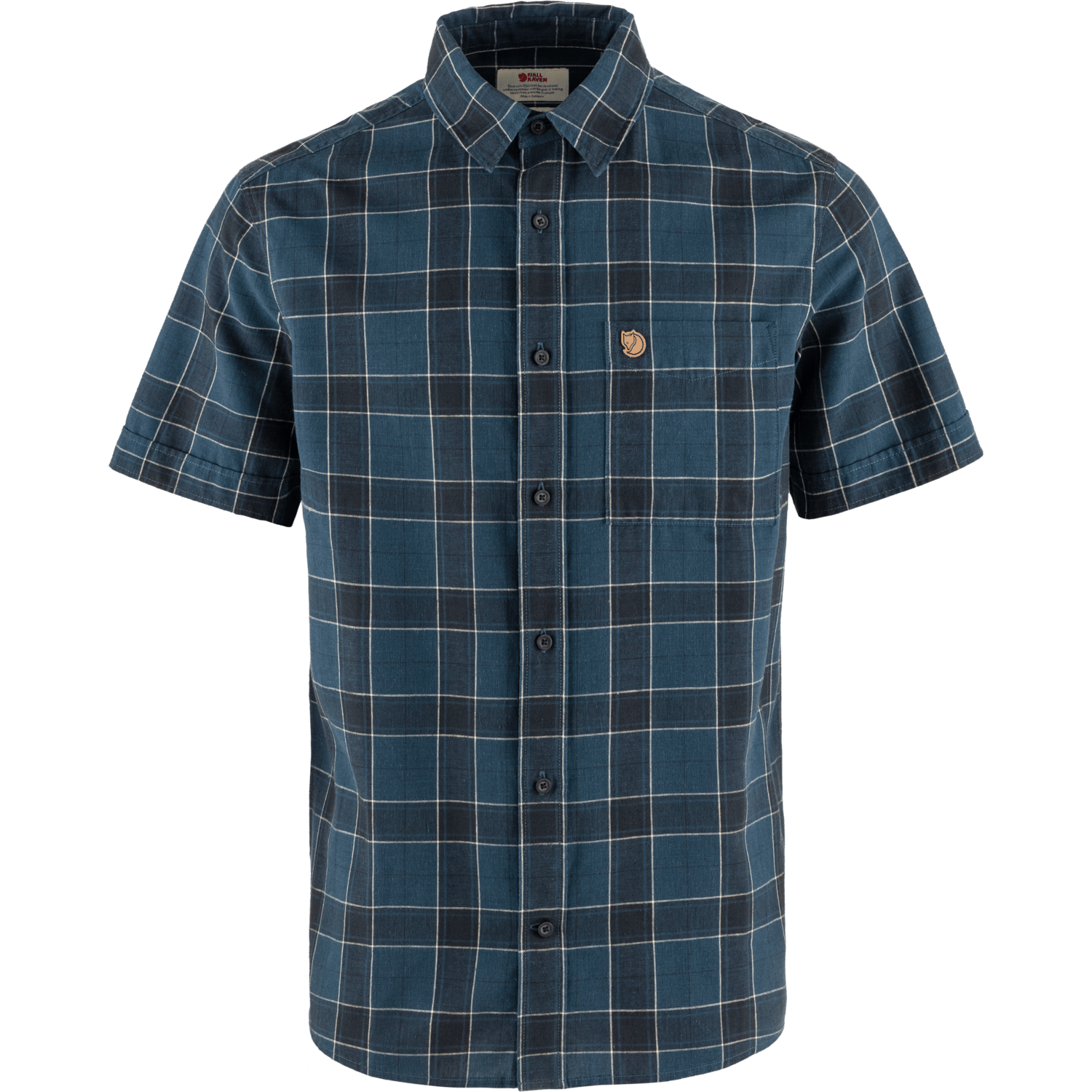Fjällräven Men's Övik Travel Shirt Short Sleeve Indigo Blue-Dark Navy