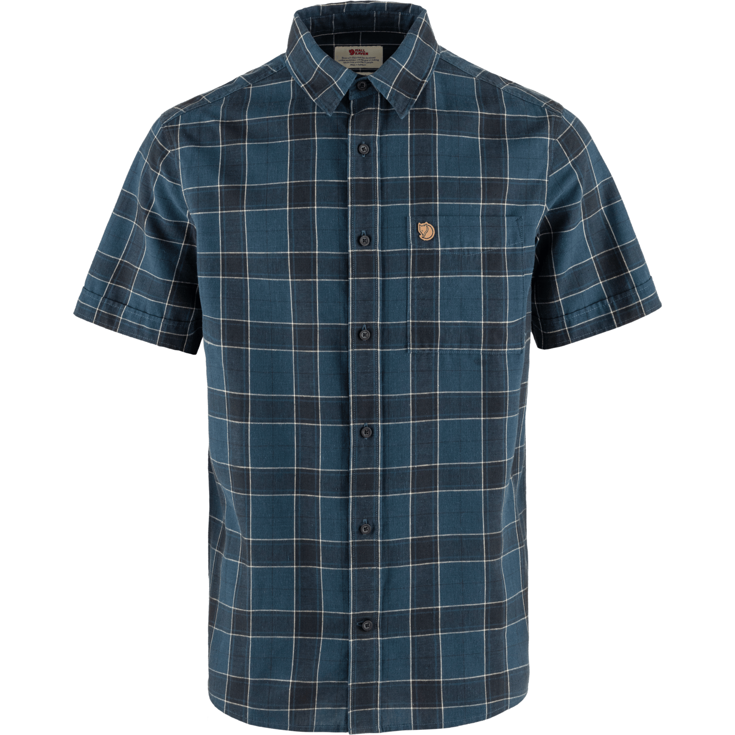 Fjällräven Men's Övik Travel Shirt Ss Indigo Blue-Dark Navy