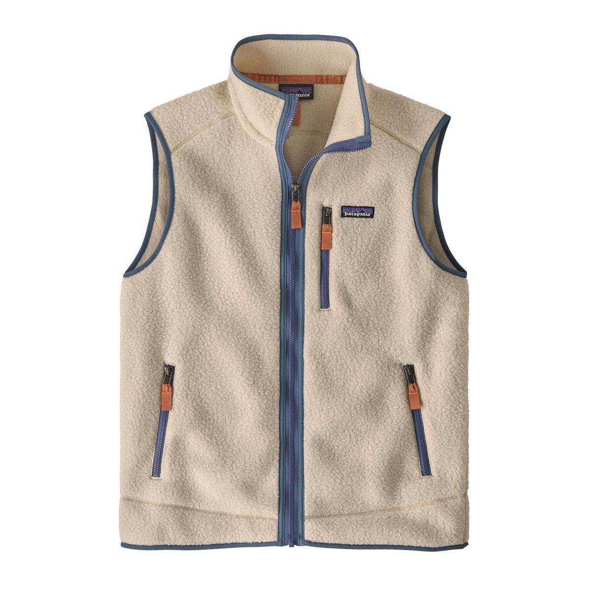 Patagonia M's Retro Pile Vest Dark Natural W/Utility Blue