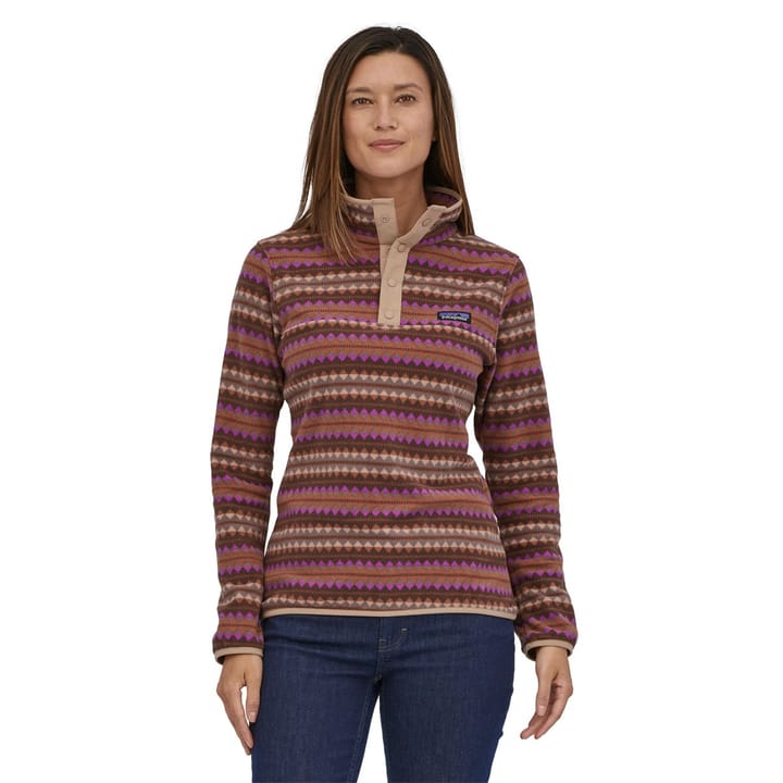 Patagonia W's Micro D Snap-T P/O Diamond Stripe: Sisu Brown Patagonia Patagonia W's Micro D Snap-T P/O Diamond Stripe: Sisu Brown Patagonia