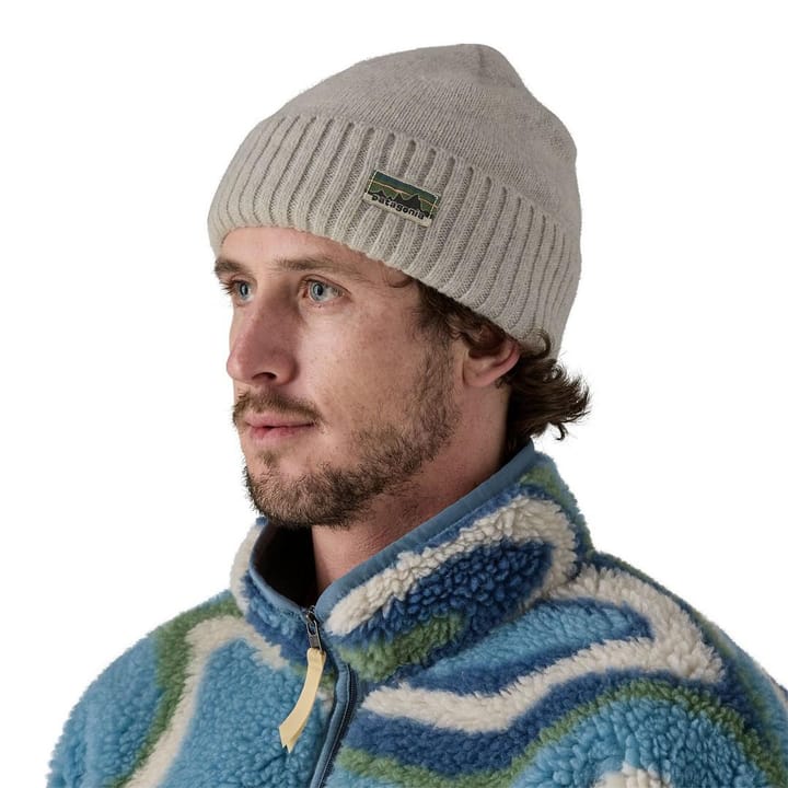 Patagonia Brodeo Beanie Og Legacy Label: Crisp Grey Patagonia