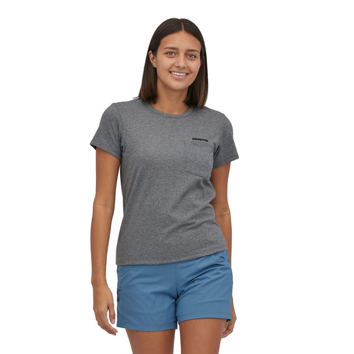 Patagonia W's Home Water Trout Pocket Responsibili-Tee Gravel Heather Patagonia