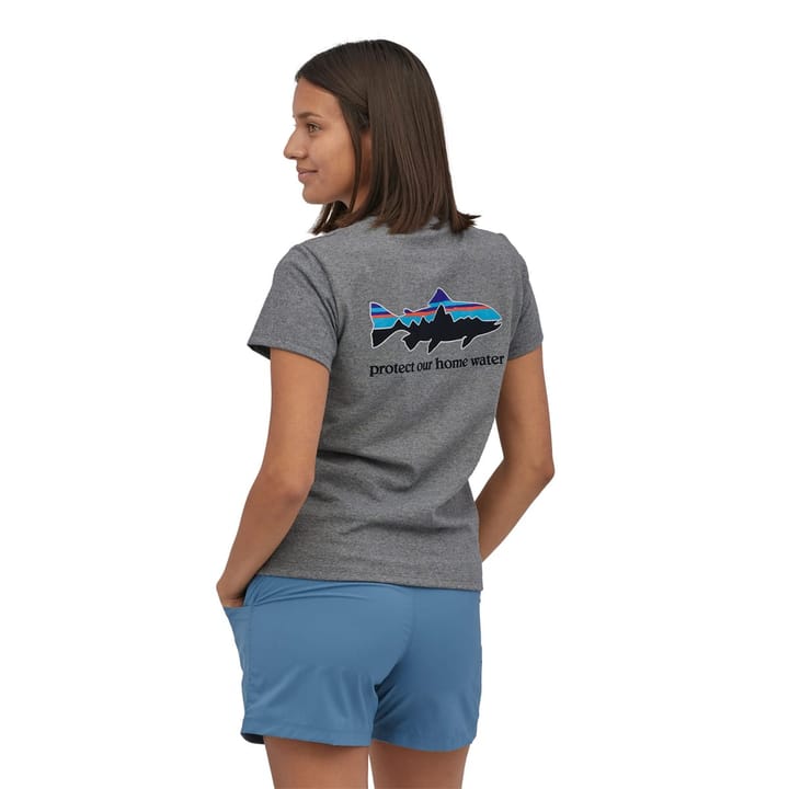 Patagonia W's Home Water Trout Pocket Responsibili-Tee Gravel Heather Patagonia Patagonia W's Home Water Trout Pocket Responsibili-Tee Gravel Heather Patagonia