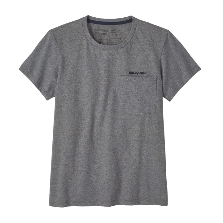 Patagonia W's Home Water Trout Pocket Responsibili-Tee Gravel Heather Patagonia Patagonia W's Home Water Trout Pocket Responsibili-Tee Gravel Heather Patagonia