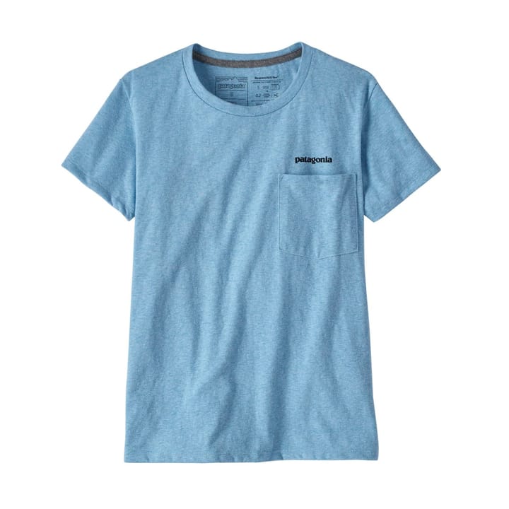 Patagonia W's Home Water Trout Pocket Responsibili-Tee Lago Blue Patagonia Patagonia W's Home Water Trout Pocket Responsibili-Tee Lago Blue Patagonia