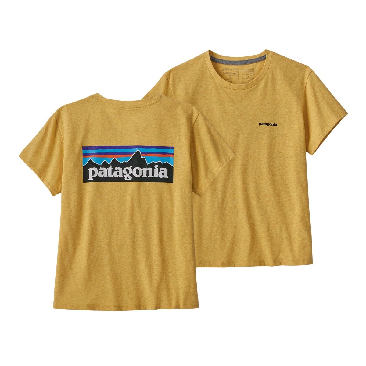 Patagonia W's P-6 Logo Responsibili-Tee Surfboard Yellow