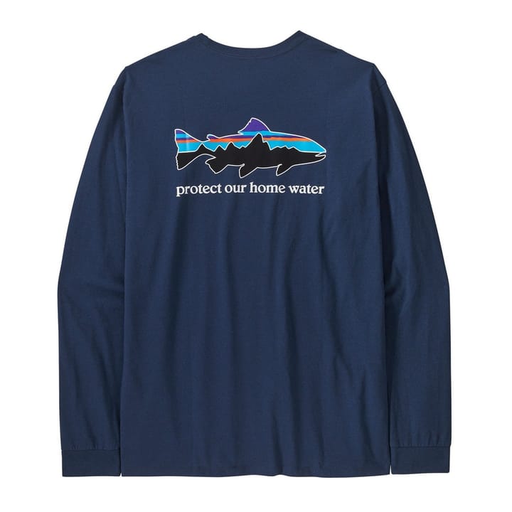 Patagonia M's L/S Home Water Trout Responsibili-Tee Lagom Blue Patagonia