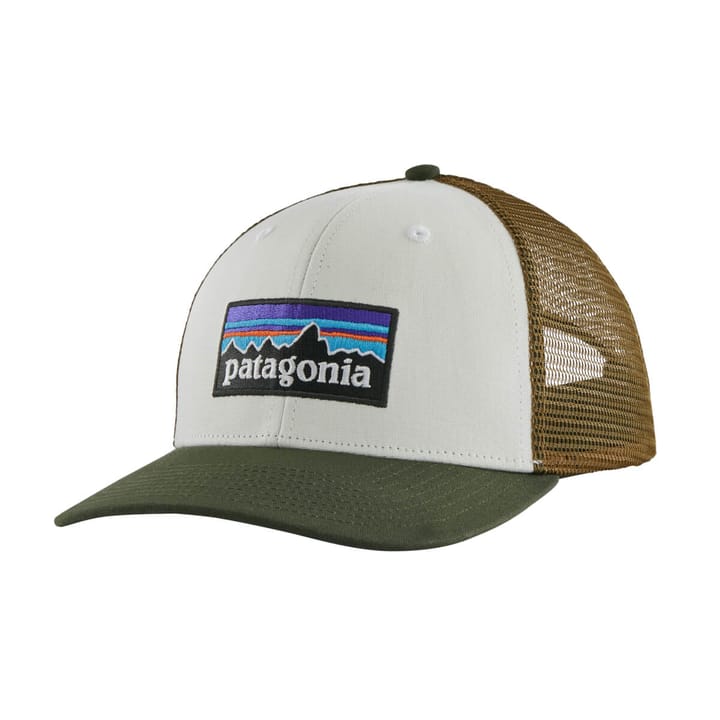 Patagonia P-6 Logo Trucker Hat White W/Kelp Forest Patagonia Patagonia P-6 Logo Trucker Hat White W/Kelp Forest Patagonia