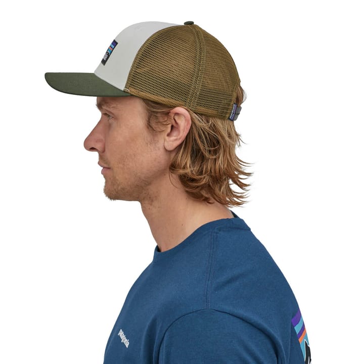 Patagonia P-6 Logo Trucker Hat White W/Kelp Forest Patagonia Patagonia P-6 Logo Trucker Hat White W/Kelp Forest Patagonia