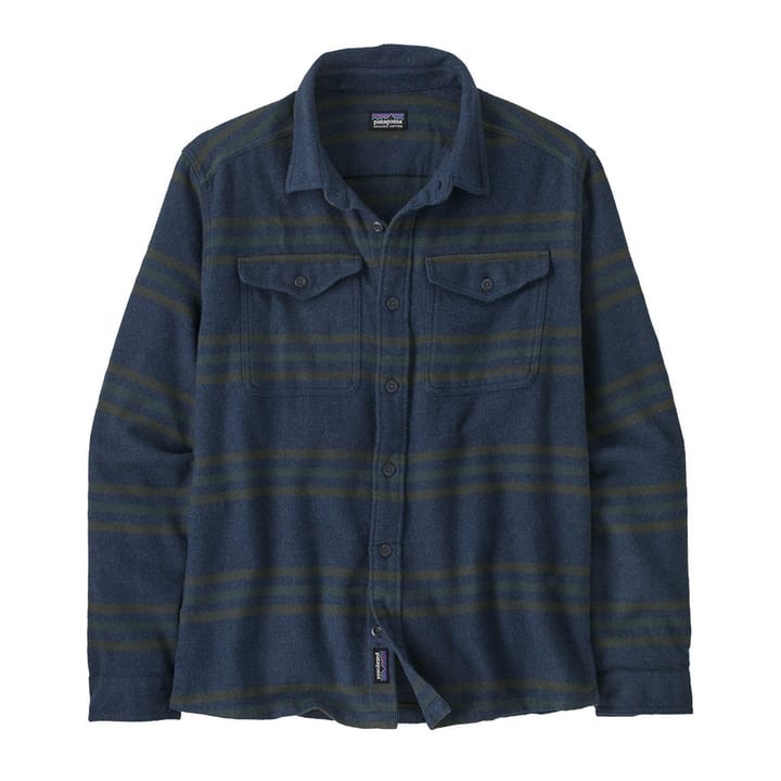 Patagonia Men's Fjord Flannel Shirt Treelined/Smolder Blue Patagonia Patagonia Men's Fjord Flannel Shirt Treelined/Smolder Blue Patagonia
