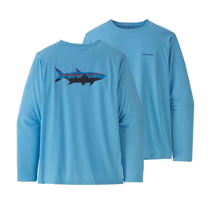 Patagonia M's L/S Cap Cool Daily Fish Graphic Shirt Fitz Roy Tarpon: Lago Blue Patagonia