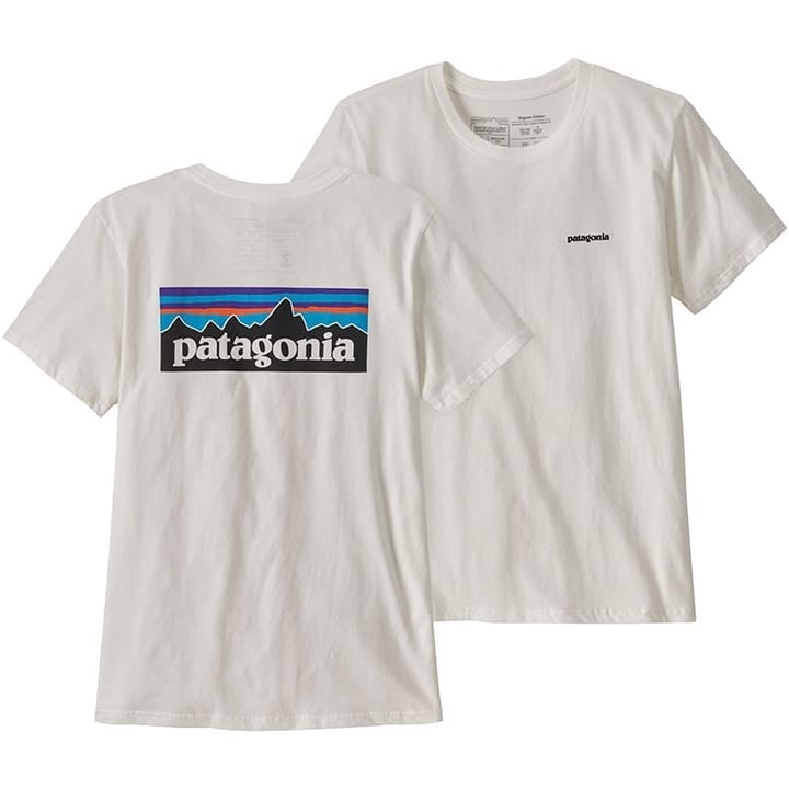 Patagonia Women's P-6 Logo Organic Crew  White Patagonia
