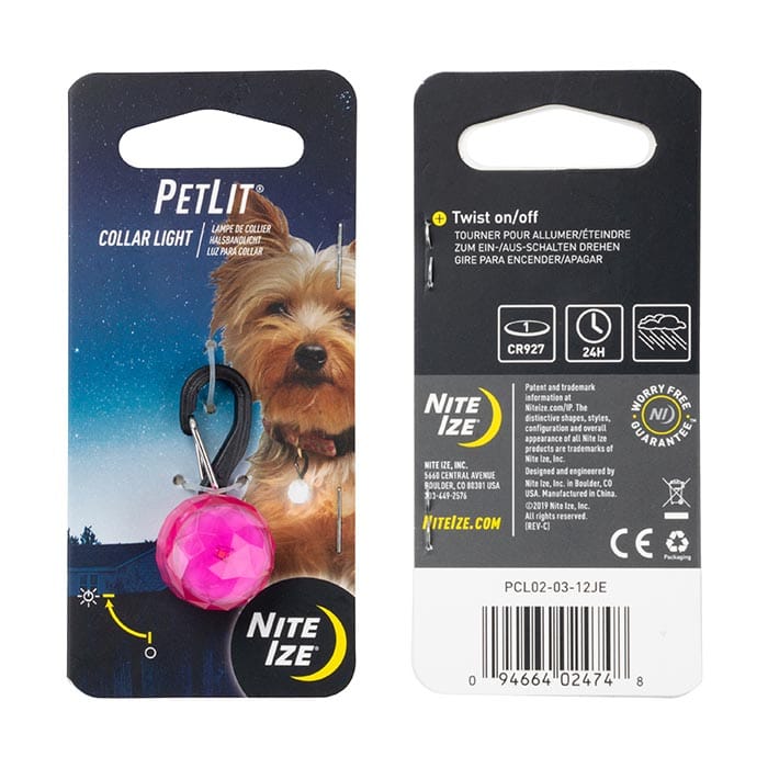 Nite Ize PetLit® Collar Light Pink Jewel Nite Ize Nite Ize PetLit® Collar Light Pink Jewel Nite Ize