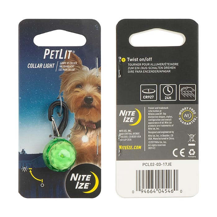 Nite Ize PetLit® Collar Light Lime Jewel Nite Ize Nite Ize PetLit® Collar Light Lime Jewel Nite Ize