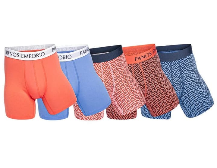 Panos Emporio PE 5PK BAMBOO BOXER SEASONAL LT BLUE/MEANDER NAVY/MEANDER CORAL/CORAL-WHITE/MEANDER CORAL-NAVY Panos Emporio Panos Emporio PE 5PK BAMBOO BOXER SEASONAL LT BLUE/MEANDER NAVY/MEANDER CORAL/CORAL-WHITE/MEANDER CORAL-NAVY Panos Emporio