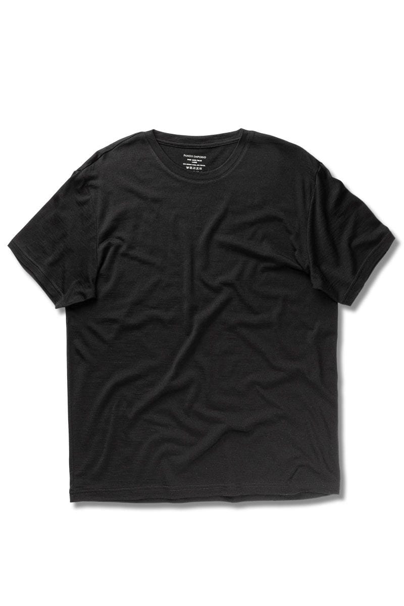 Panos Emporio PE WOOL SHORT SLEEVE TOP BLACK