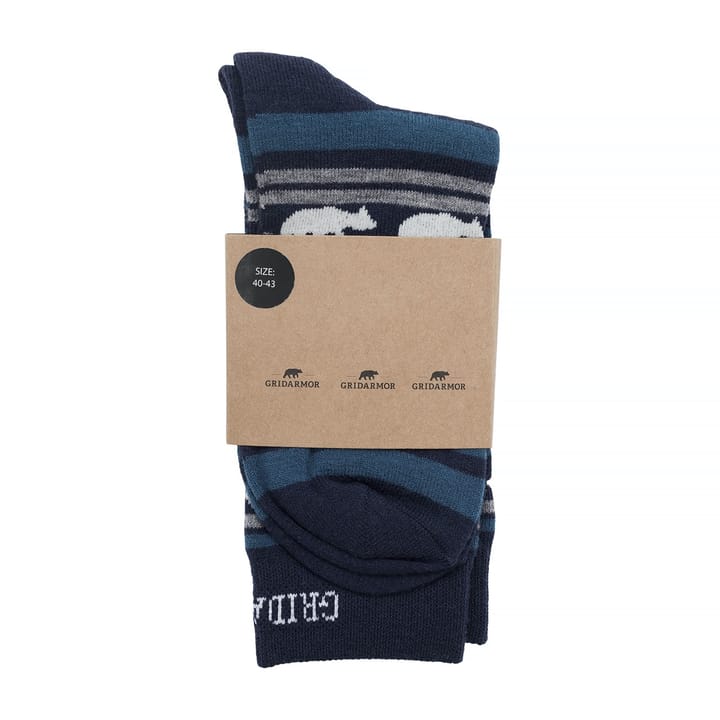 Gridarmor Striped Merino Socks Indian Teal Gridarmor